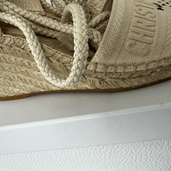 Shoes Christian Dior Granville Wedge Espadrilles New in Box - Picture 7 of 8